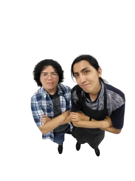 Two Guys looking up